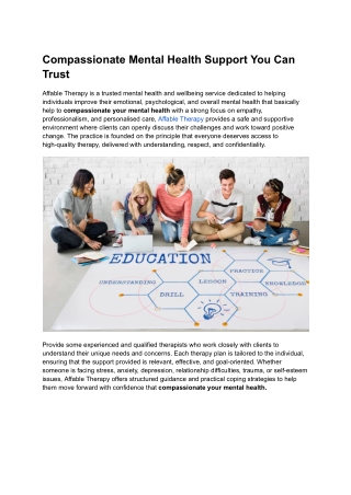 Affable Therapy is more than a mental health service—it is a supportive space wh