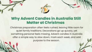 Why Advent Candles in Australia Still Matter at Christmas