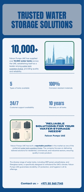 Trusted Water Tank Suppliers in Dubai