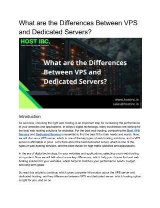 What are the Differences Between VPS and Dedicated Servers_