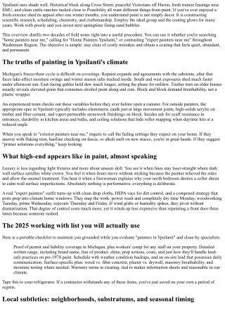 Painters in Ypsilanti: Your Full 2025 Hiring Checklist