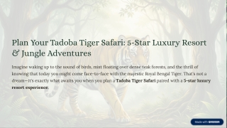 plan your tadoba tiger safari-5 star luxury resort-and jungle adventures