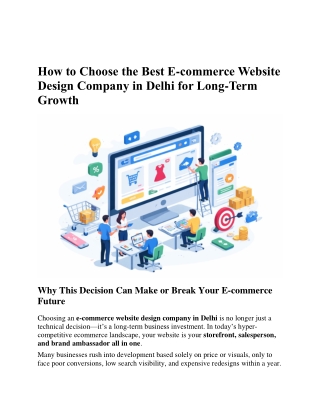 E-commerce Website Design Company in Delhi