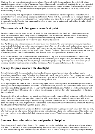 Home Painters Ypsilanti MI: Seasonal Painting Guide for Michigan Weather