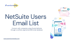NetSuite Users Email List – Reach Verified Oracle NetSuite Decision-Makers