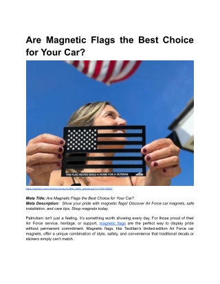 BLOG 3 _ Are Magnetic Flags the Best Choice for Your Car_