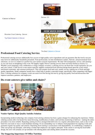 Business Catering: Exactly How To Do It Appropriate And Conserve Cash