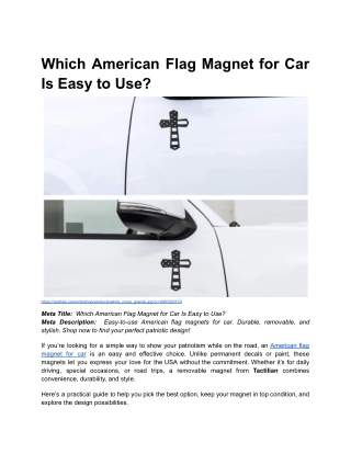 BLOG 4 _ Which American Flag Magnet for Car Is Easy to Use_
