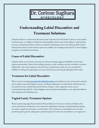 Non Surgical Vaginal Laxity Treatment After Childbirth