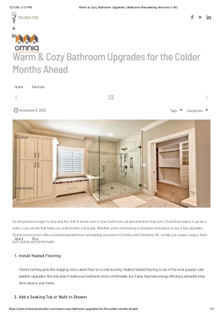 Warm & Cozy Bathroom Upgrades _ Bathroom Remodeling Services in NC