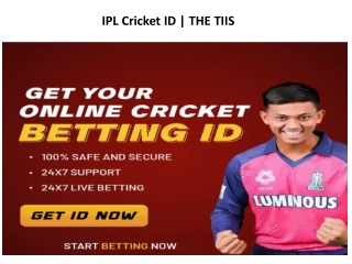 IPL Cricket ID | THE TIIS