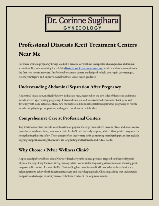 Complete Guide to Abdominal Separation Repair After Pregnancy