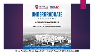 Where Ambition Meets Opportunity – Bennett University UG Admissions 2026 bennett.edu.in,
