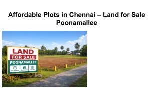Affordable Plots in Chennai – Land for Sale Poonamallee