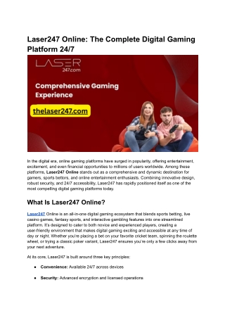 Laser247 Online_ The Complete Digital Gaming Platform 24_7