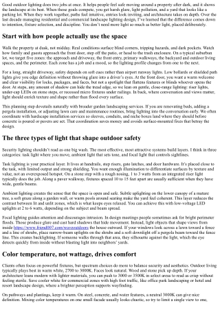 Outdoor Lighting for Security Without Sacrificing Style