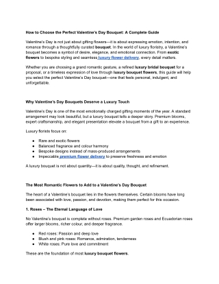 How to Choose the Perfect Valentine’s Day Bouquet_ A Complete Guide - Flowerbox