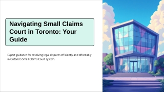 Trusted Small Claims Paralegal Toronto