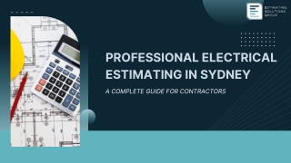 Professional Electrical Estimating in Sydney