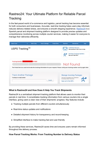 Rastreo24 Seguimiento de Envíos y Paquetes