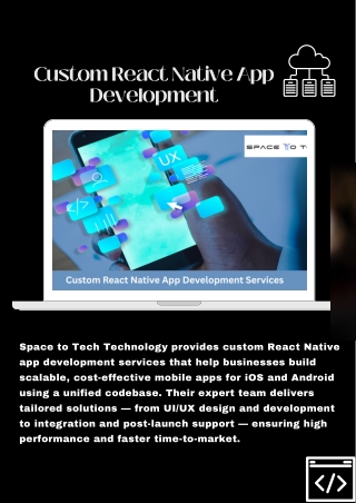 Custom React Native App Development Services – Scalable Solutions