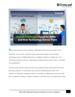 What are the SMB Payroll Challenges and How Technology Solves Them