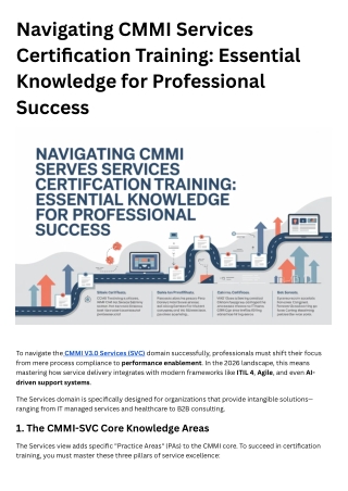 Navigating CMMI Services Certification Training Essential Knowledge for Professional Success (1)