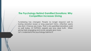The Psychology Behind Gamified Donations: Why Competition Increases Giving