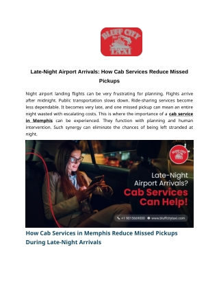 Late-Night Airport Arrivals: How Cab Services Reduce Missed Pickups