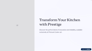 Prestige Pressure Cooker – Durable & Efficient Cooking Solutions
