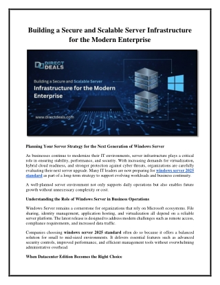 Building a Secure and Scalable Server Infrastructure for the Modern Enterprise