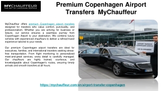 Premium Copenhagen Airport Transfers | MyChauffeur