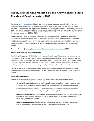 Facility Management Market Trends, and Industrial Segmentation