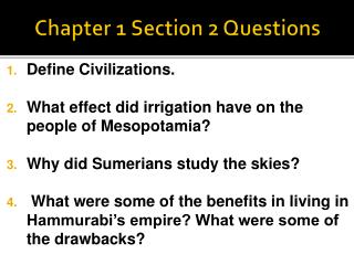 Chapter 1 Section 2 Questions
