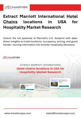 Extract Marriott International Hotel chains locations in USA