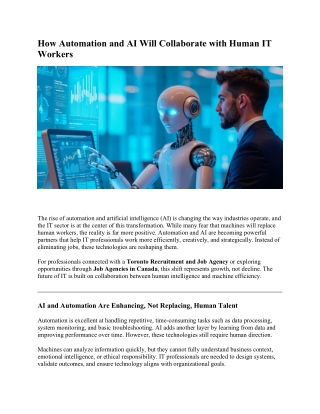 How Automation and AI Will Collaborate with Human IT Workers