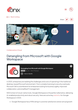Detangling from Microsoft with Google Workspace- Onix