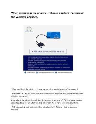 When precision is the priority — choose a system that speaks the vehicle’s language