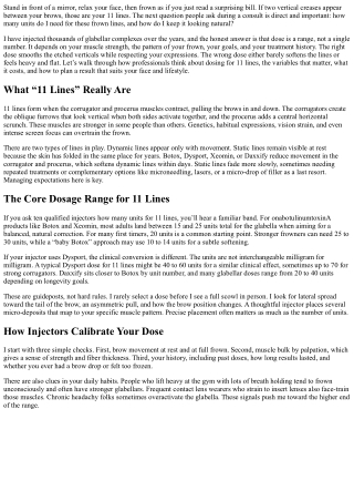 How Many Units for 11 Lines? Dosage Ranges and Natural Results