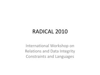 RADICAL 2010