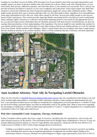 How To Select The Very Best Cars And Truck Accident Attorney 20 Concerns To Ask