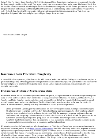 Suing A City For Injury: Recognize Your Legal Rights And Actions