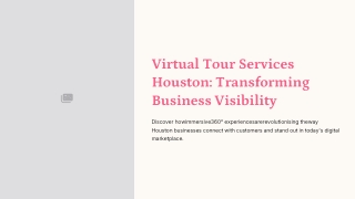 Virtual Tours Services in Houston