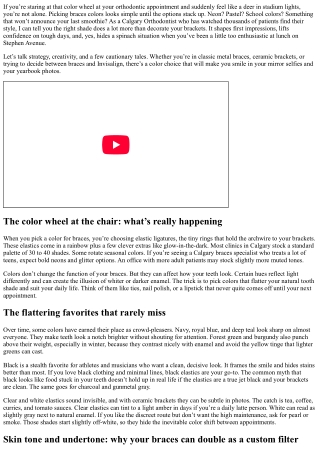 Choosing Braces Colors: Fun Ideas from a Calgary Orthodontist