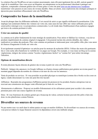 Comment monétiser votre site WordPress : Stratégies efficaces