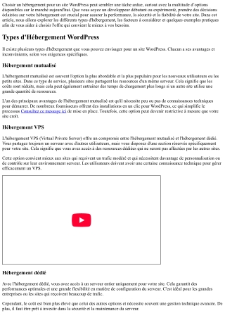 Le Guide Du Développeur Pour Choisir Son Offre D’hébergement Wordpress!