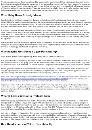 Baby Botox Near Me: Subtle, Preventive Treatments Explained