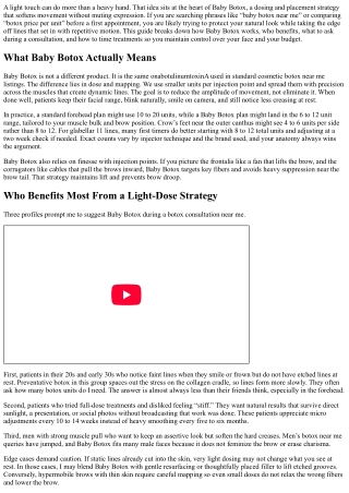 Baby Botox Near Me: Subtle, Preventive Treatments Explained