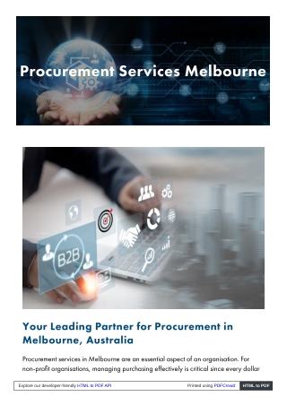 Procurement services melbourne