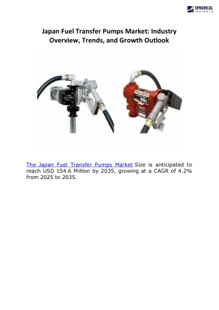 Japan Fuel Transfer Pumps Market 2